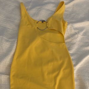 Boutique yellow mini dress